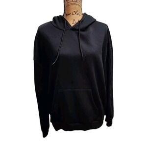 SHEIN Black Hoodie Sweatshirt Pullover Drawstring Casual XL US‎ 12